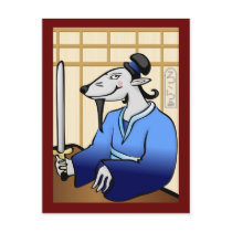Shogun Year of the Rat 2008 Postcard by elledeegee Shogun Year of the Rat 2008 Postcard