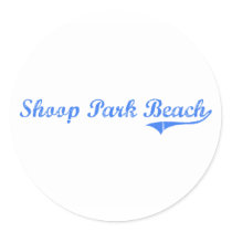 Shoop Park Beach Wisconsin Classic Design Round Stickers