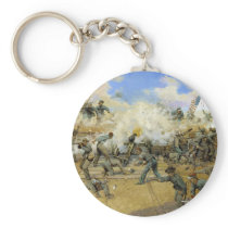 Shoot and Be Dammed by Keith Rocco Keychain