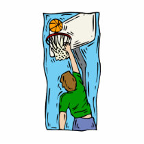 Shoot at the basket photo cut out