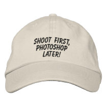 Shoot First, Photoshop later! embroidered hats