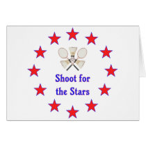 Shoot for Stars Badminton Greeting Cards