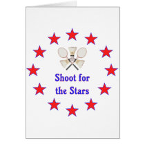 Shoot for Stars Badminton Greeting Cards