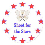 Shoot for Stars Badminton Stickers