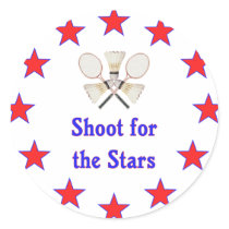 Shoot for Stars Badminton Stickers