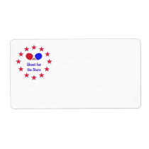 Shoot for the Stars Ping Pong Custom Shipping Labels