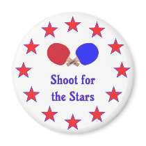 Shoot for the Stars Ping Pong Magnets