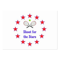 Shoot for the Stars Tennis Business Cards