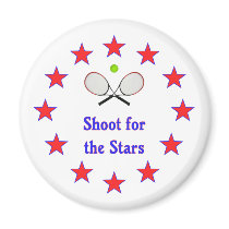 Shoot for the Stars Tennis Refrigerator Magnet
