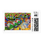 Shoot Goal Soccer artwork Postage Stamps