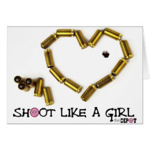 Shoot Like A Girl Greeting Card