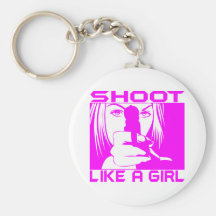 SHOOT LIKE A GIRL KEY CHAIN