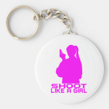 SHOOT LIKE A GIRL KEY CHAINS