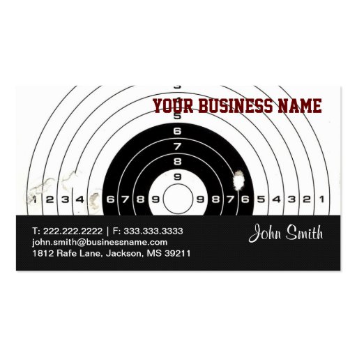 Shooter/Hunting business card (front side)