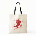 Shooting Cupid with Hearts Reusable Tote Bag