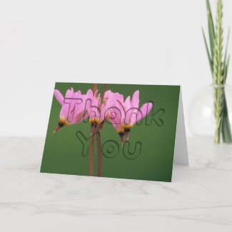 Shooting Star Floral Thank You zazzle_card