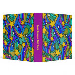Shooting Star Hippie Pattern Binder