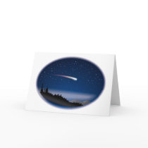 Shooting Star Over Night Landscape cards