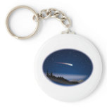 Shooting Star Over Night Landscape Key Chain
