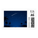 Shooting Star Over Palm Trees Postage Stamps