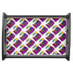 Shooting Star Rainbow Awesome Cat Lady Serving Platter