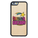 Shooting Star Rainbow Awesome Cat Lady Carved® Maple iPhone 6 Bumper Case