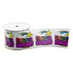 Shooting Star Rainbow Awesome Cat Lady Satin Ribbon