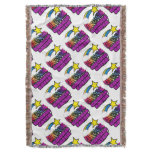 Shooting Star Rainbow Awesome Cookie Eater Throw Blanket
