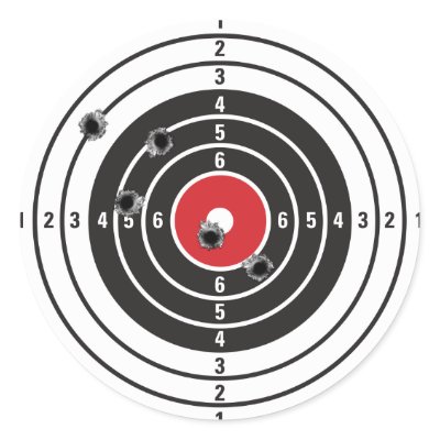 target with holes 
