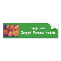 Shop Local Support Farmers' Market Bumper Sticker bumper stickers by sharonfosterart Shop Local Support Farmers' Market Bumper Sticker bumper stickers