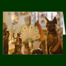 Shop Window with Cat Sculpture cards