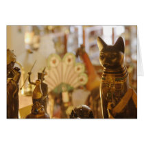 Shop Window with Cat Sculpture Card