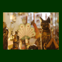Shop Window with Cat Sculpture posters