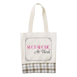 Just for fun - "Shopaholic At Work" Sign Tote Bag