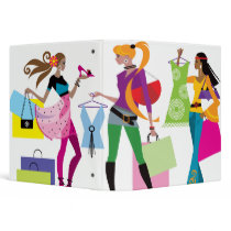 shopaholic chicks/girls notebook binders