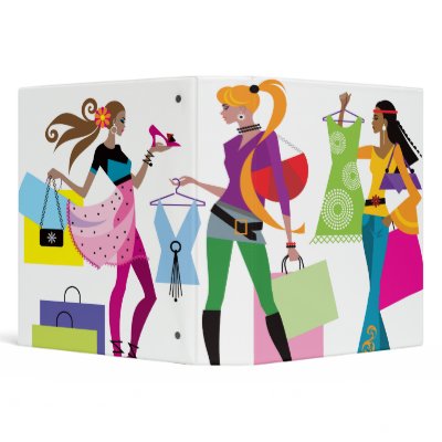 shopaholic chicks/girls notebook by dooni_notebooks