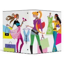 shopaholic chicks/girls notebook binders