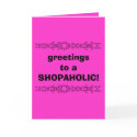 shopaholic greetings card by moonbeam00 shopaholic greetings card