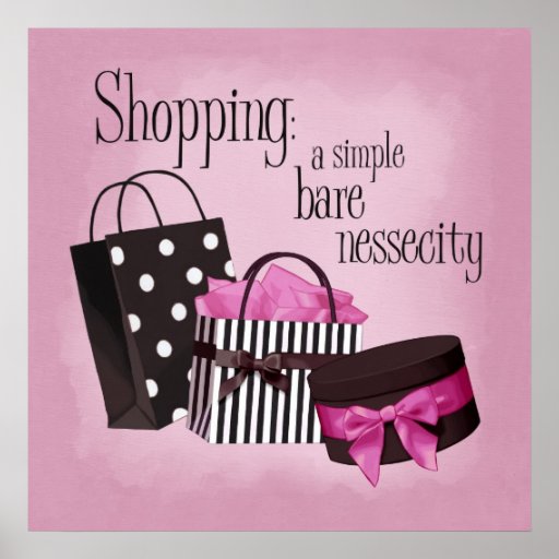 Shopping bags poster Zazzle