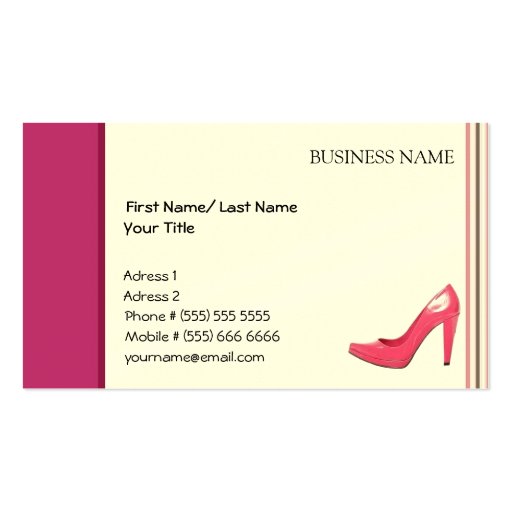 Shopping Business Card (front side)