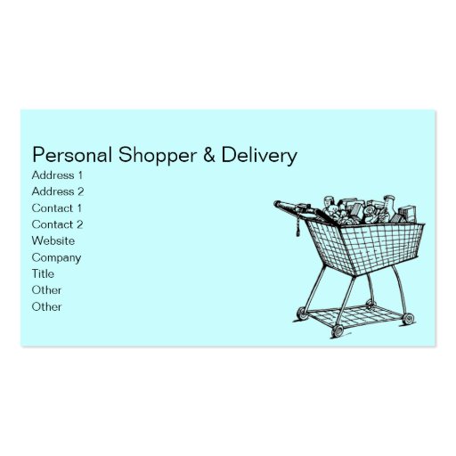 Shopping Cart Business Card Template (front side)