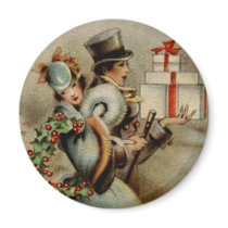 Shopping Couple Magnet