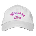 Shopping Diva Embroidered Hat embroidered hats by DesignerThreads Shopping Diva Embroidered Hat embroidered hats