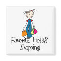 Shopping Favorite Hobby Magnet by stick_figures Shopping Favorite Hobby Magnet