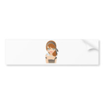 Shopping Girl bumper stickers by Melisende Shopping Girl bumper stickers