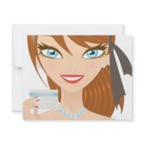 Shopping Girl invitations by Melisende Shopping Girl invitations