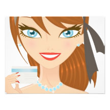 Shopping Girl Personalized Invitation