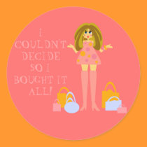 Shopping Girl Sticker stickers