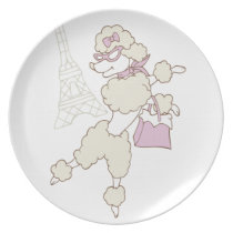 shopping in paris party plates