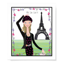 Shopping in paris posters
